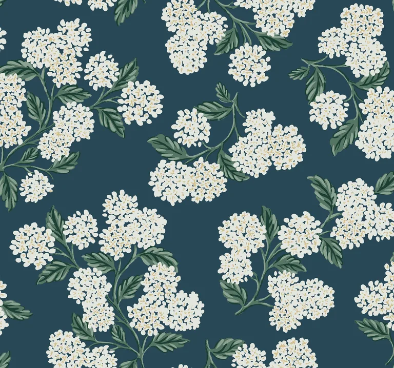 Kravet Design Rifle Paper Co Second Edition W3952 in Turquoise & White (W3952.51.0)