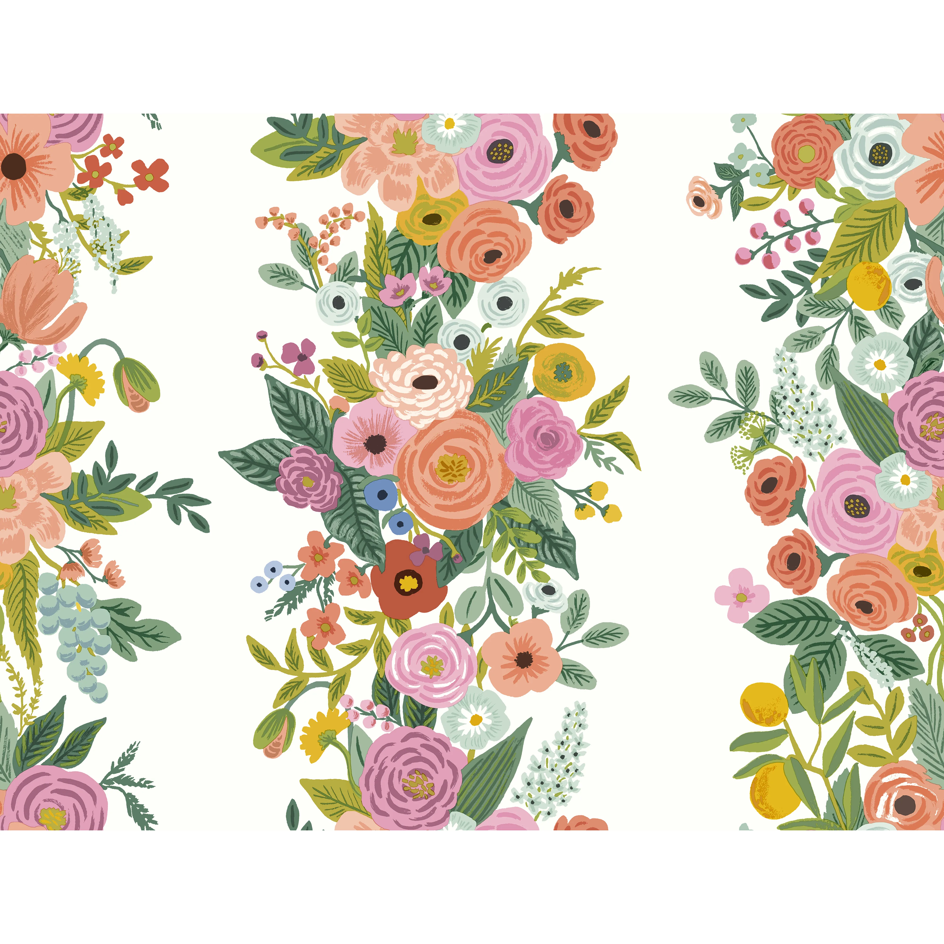 Kravet Design Rifle Paper Co Second Edition W3954 in Pink & Orange (W3954.719.0)