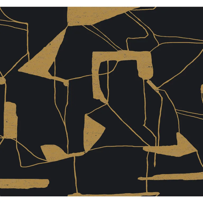 Kravet Design Antonina Vella Modern Metals Second Edition W4105 in Black & Gold (W4105.84.0)