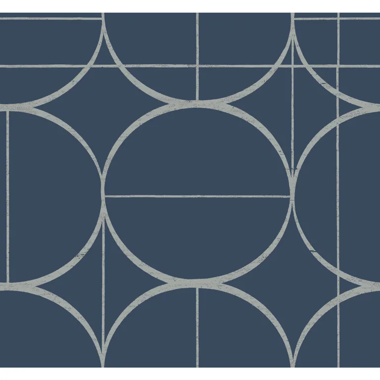 Kravet Design Antonina Vella Modern Metals Second Edition W4107 in Blue & Silver (W4107.511.0)