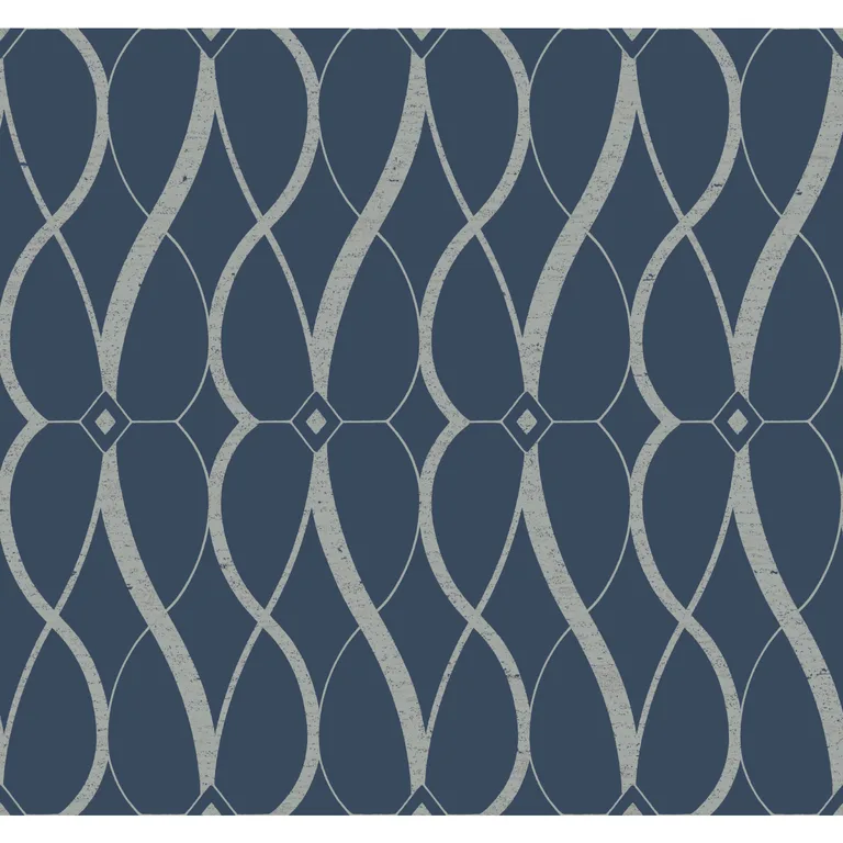 Kravet Design Antonina Vella Modern Metals Second Edition W4111 in Blue & Silver (W4111.511.0)
