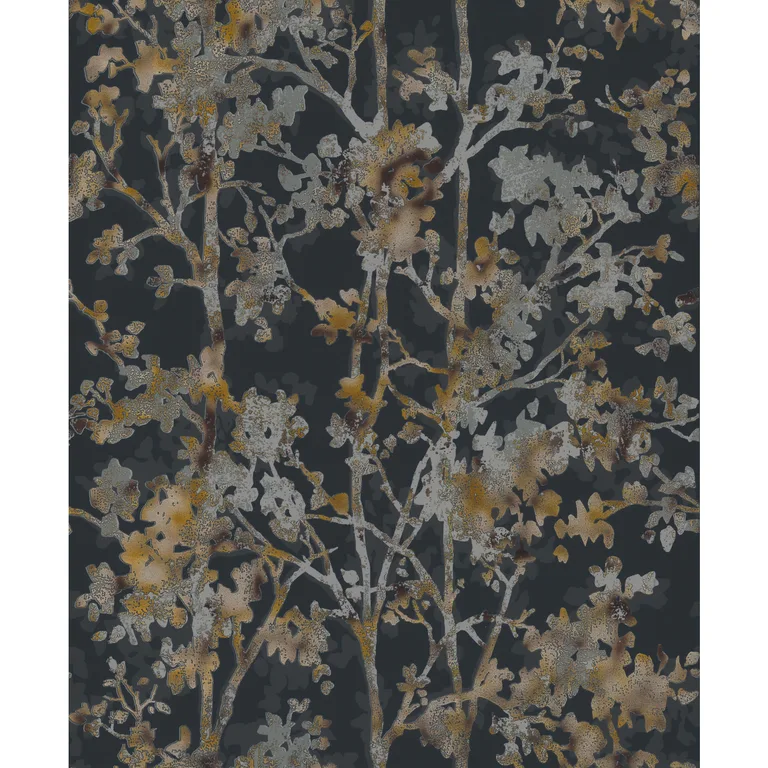 Kravet Design Antonina Vella Modern Metals Second Edition W4113 in Black & Multi (W4113.84.0)