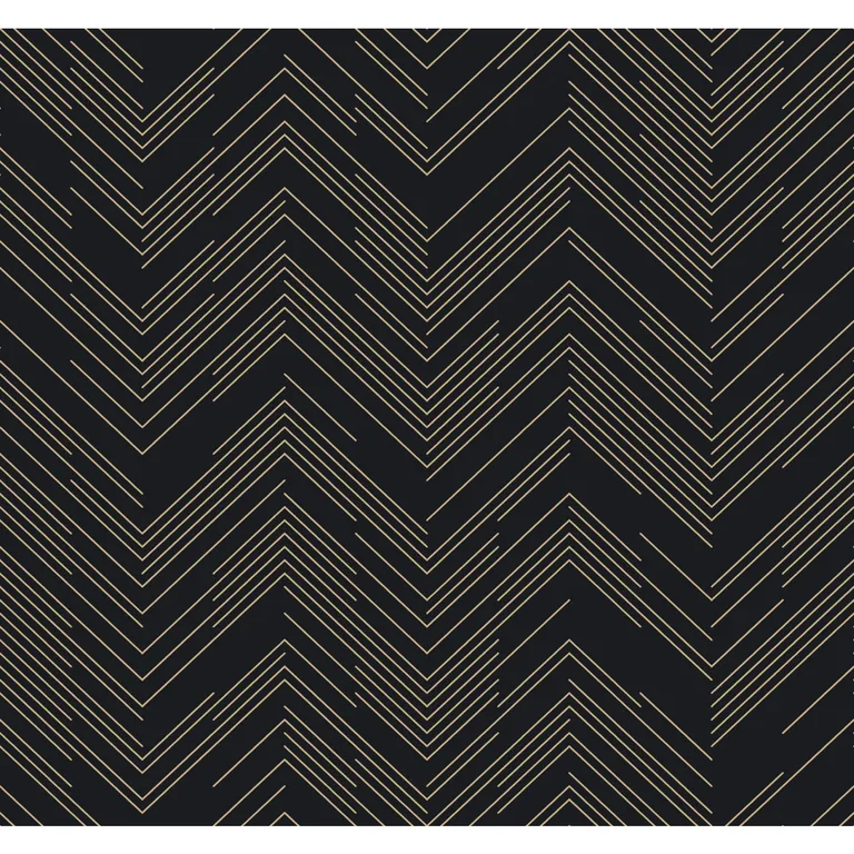 Kravet Design Antonina Vella Modern Metals Second Edition W4114 in Black & Gold (W4114.84.0)
