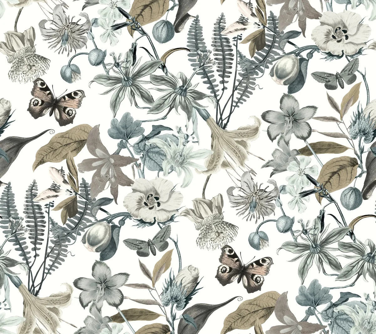 Kravet Design Blooms Second Edition Resource Library W4133 in Blue & Taupe (W4133.516.0)