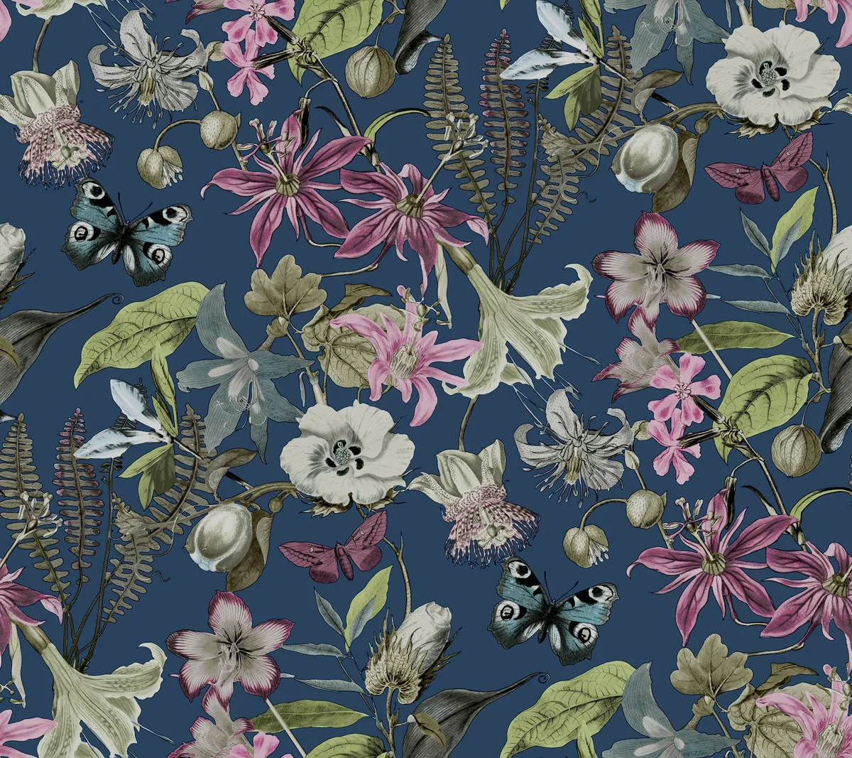 Kravet Design Blooms Second Edition Resource Library W4133 in Light Blue & Pink (W4133.517.0)