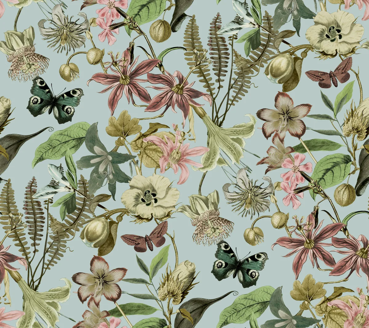 Kravet Design Blooms Second Edition Resource Library W4133 in Green & Pink (W4133.73.0)