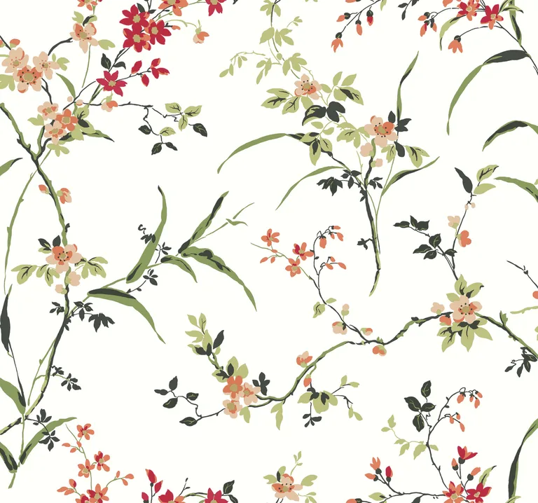 Kravet Design Blooms Second Edition Resource Library W4135 in Red & White (W4135.719.0)