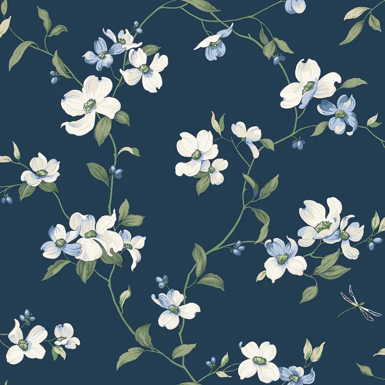 Kravet Design Blooms Second Edition Resource Library W4137 in Dark Blue (W4137.50.0)