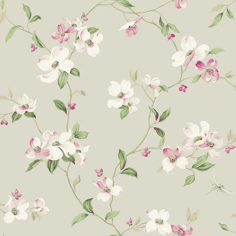 Kravet Design Blooms Second Edition Resource Library W4137 in Pink & Green (W4137.7.0)