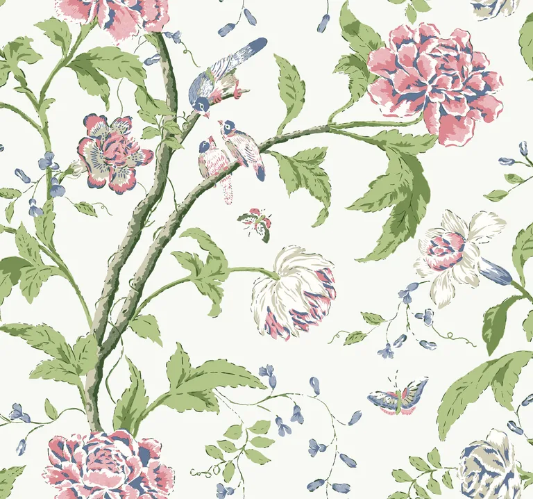 Kravet Design Blooms Second Edition Resource Library W4139 in Pink & White (W4139.517.0)