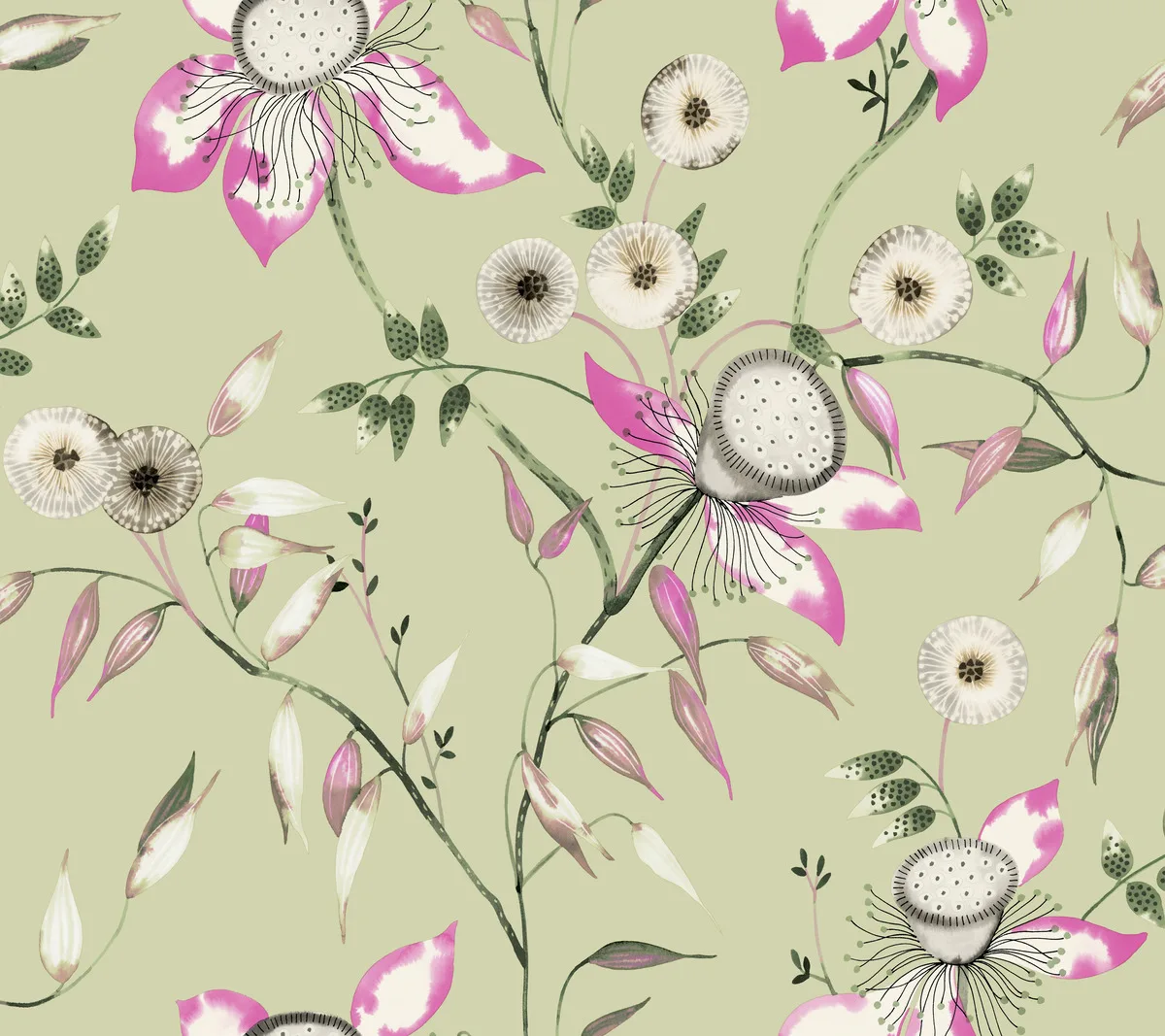 W4140.317.0 | Blooms Second Edition Resource Library W4140 – Light Green & Pink
