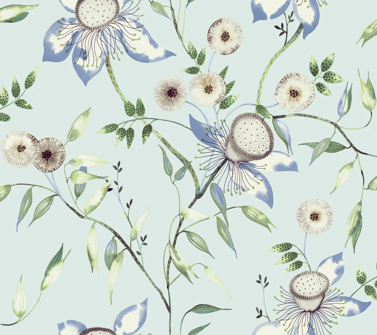 Kravet Design Blooms Second Edition Resource Library W4140 in Light Blue (W4140.5.0)