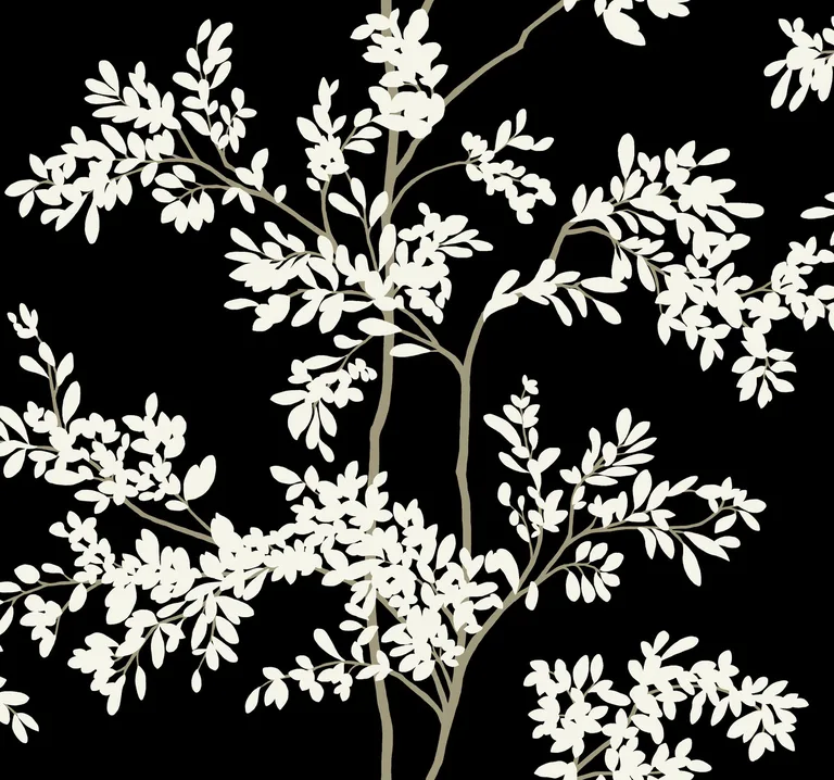 Kravet Design Blooms Second Edition Resource Library W4141 in Black & White (W4141.81.0)