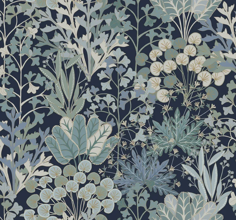Kravet Design Blooms Second Edition Resource Library W4142 in Dark Blue (W4142.50.0)