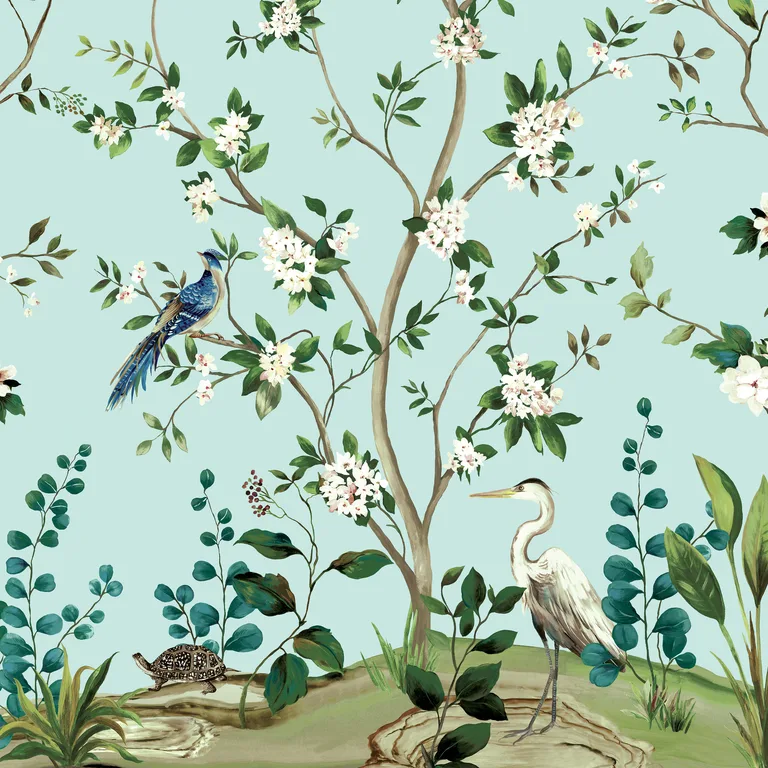 Kravet Design Panel Designs W4176 in Teal & Light Blue (W4176.355.0)