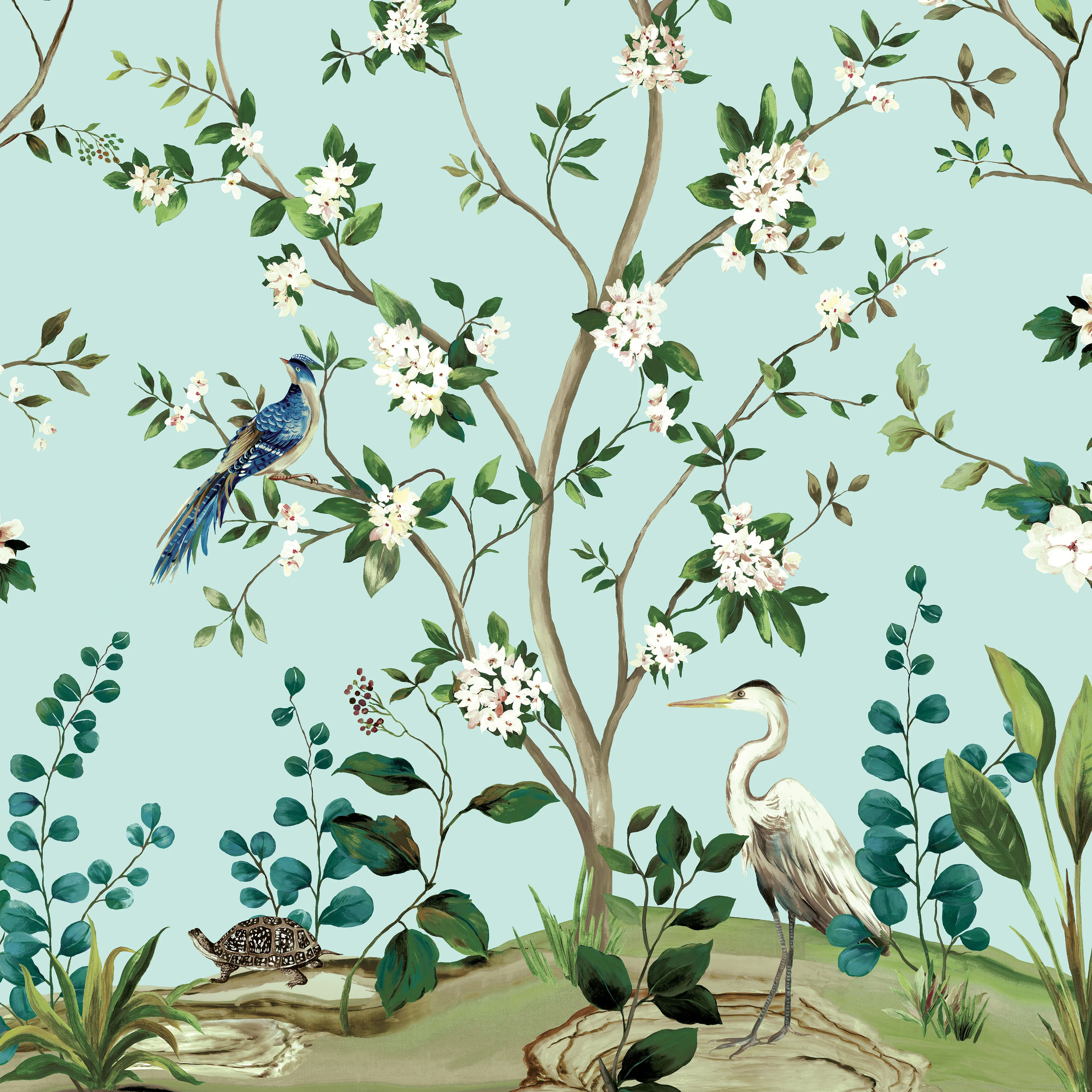 Kravet Design Panel Designs W4176 in Teal & Light Blue (W4176.355.0)