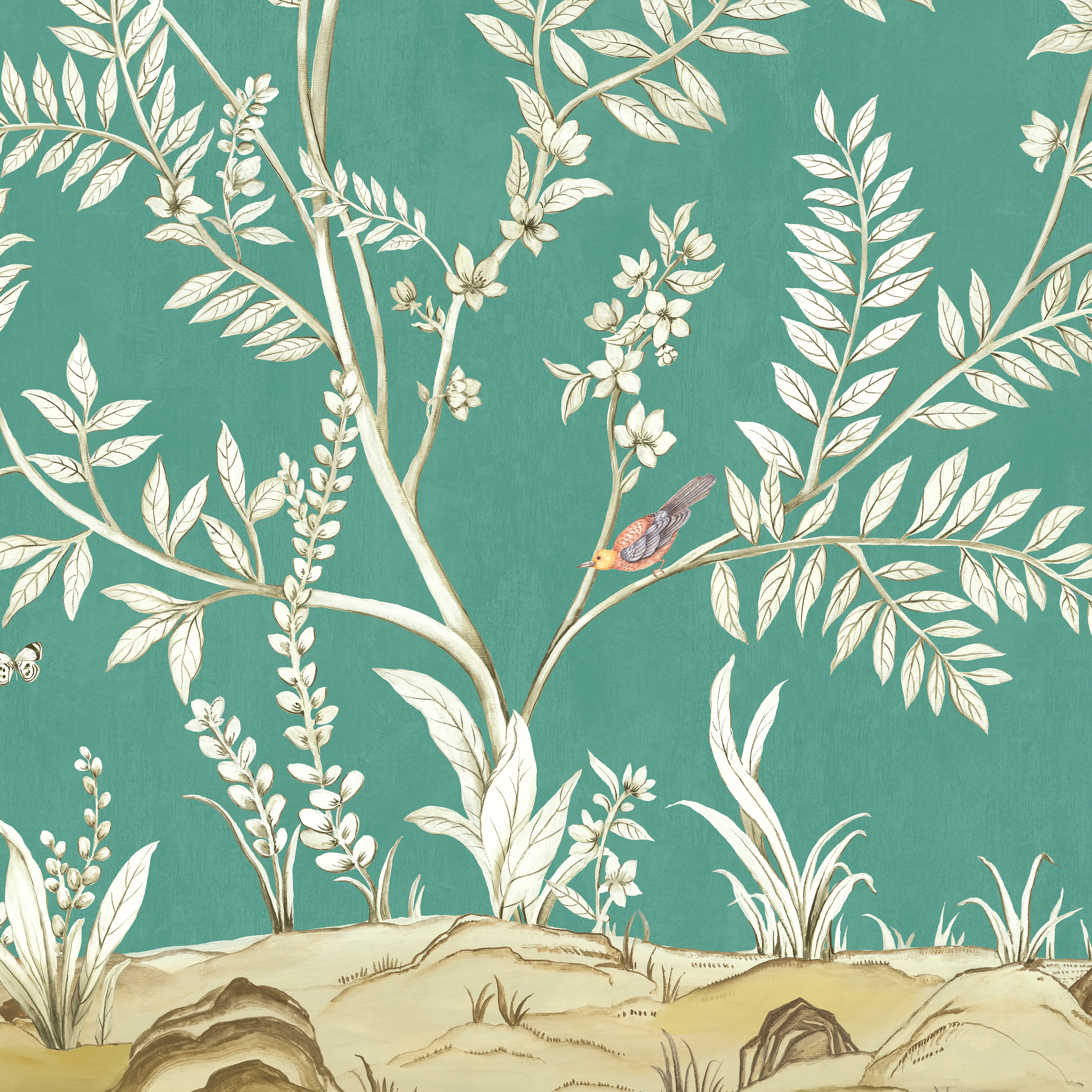 Kravet Design Panel Designs W4178 in Turquoise & White (W4178.13.0)