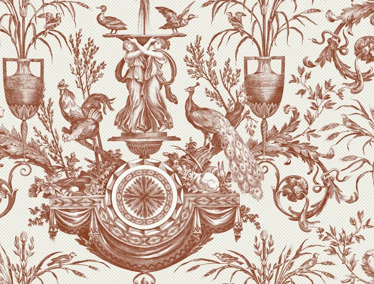 Kravet Design Toiles Resource Library W4239 in Rust & White (W4239.24.0)