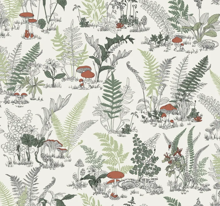 Kravet Design Toiles Resource Library W4244 in Green & Rust (W4244.324.0)