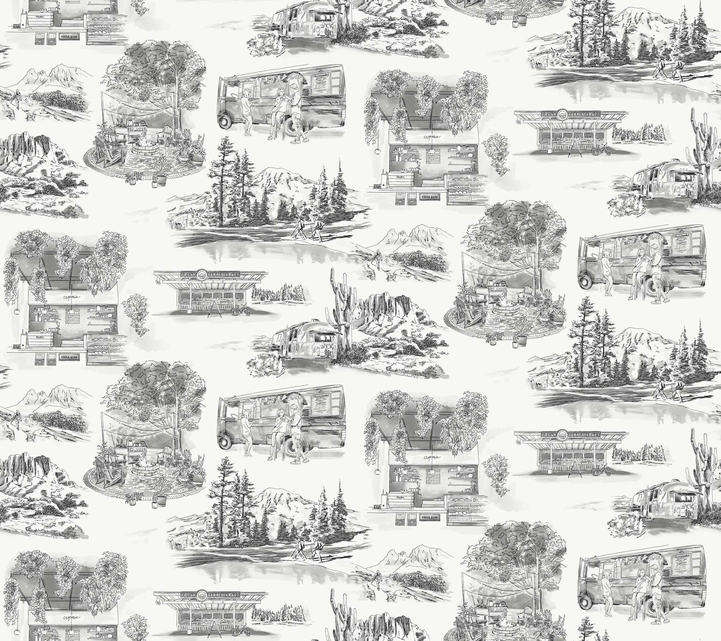Kravet Design Toiles Resource Library W4245 in Grey & White (W4245.1121.0)