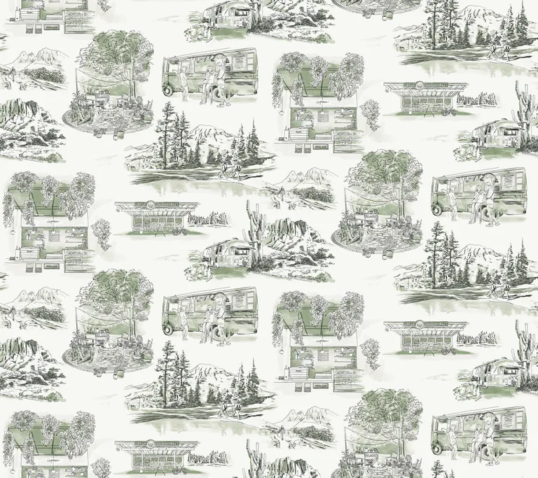 Kravet Design Toiles Resource Library W4245 in Green & White (W4245.31.0)