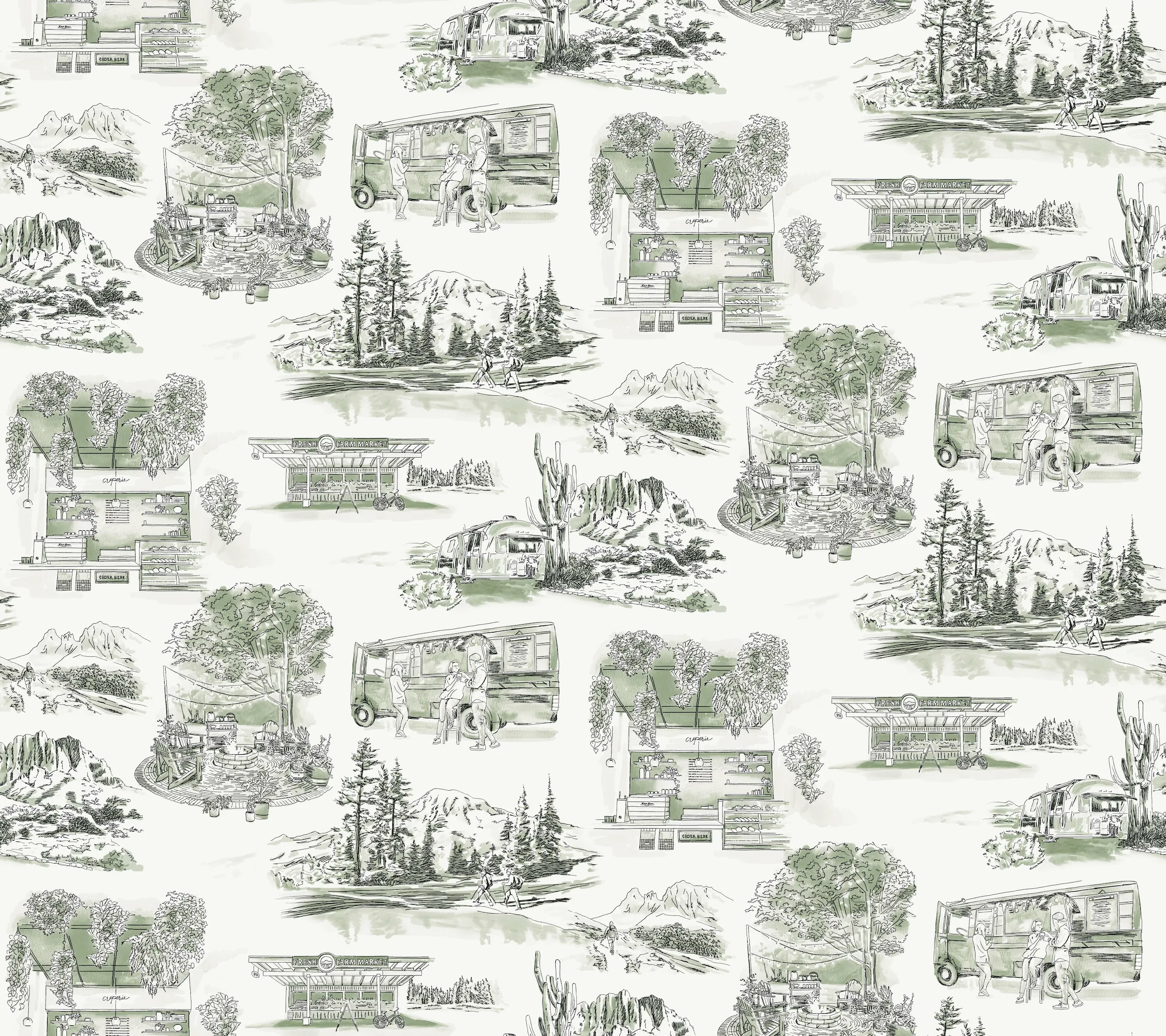 Kravet Design Toiles Resource Library W4245 in Green & White (W4245.31.0)