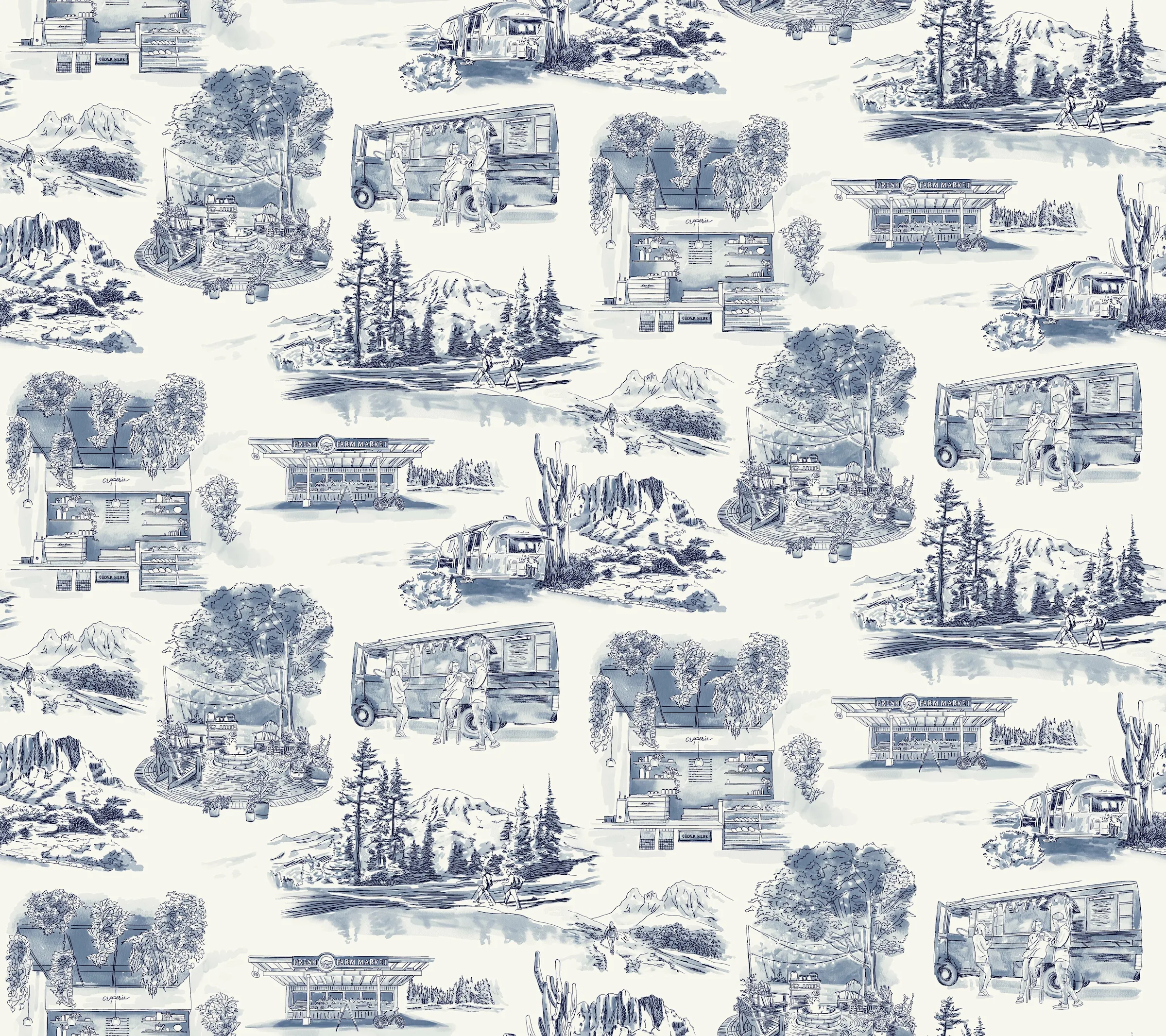 Kravet Design Toiles Resource Library W4245 in Blue & White (W4245.51.0)