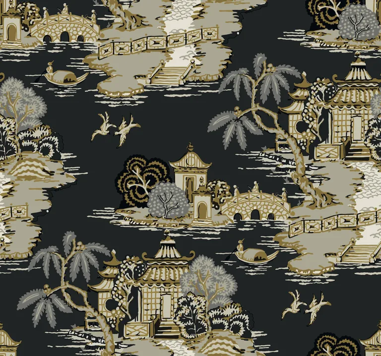 Kravet Design Toiles Resource Library W4247 in Black & Grey (W4247.84.0)