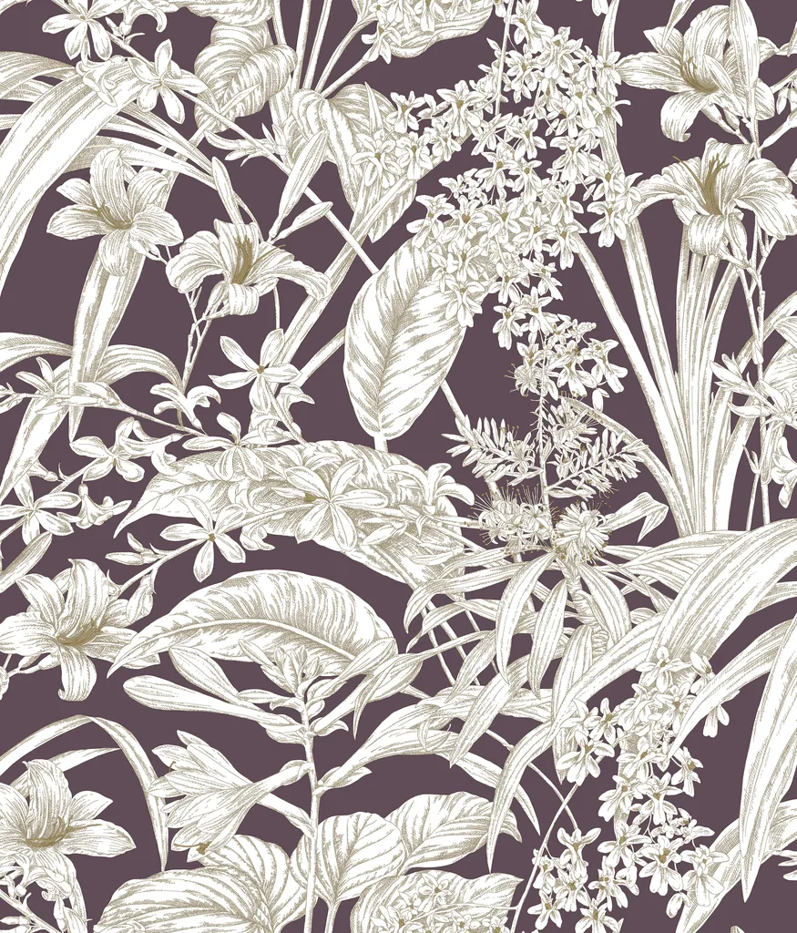 Kravet Design Toiles Resource Library W4248 in Plum & White (W4248.910.0)