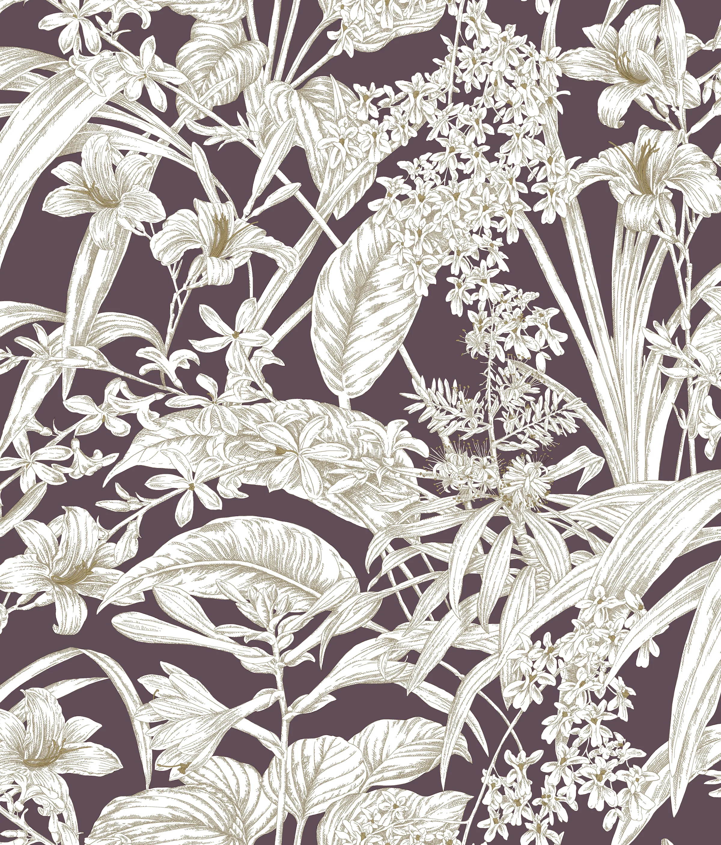 Kravet Design Toiles Resource Library W4248 in Plum & White (W4248.910.0)
