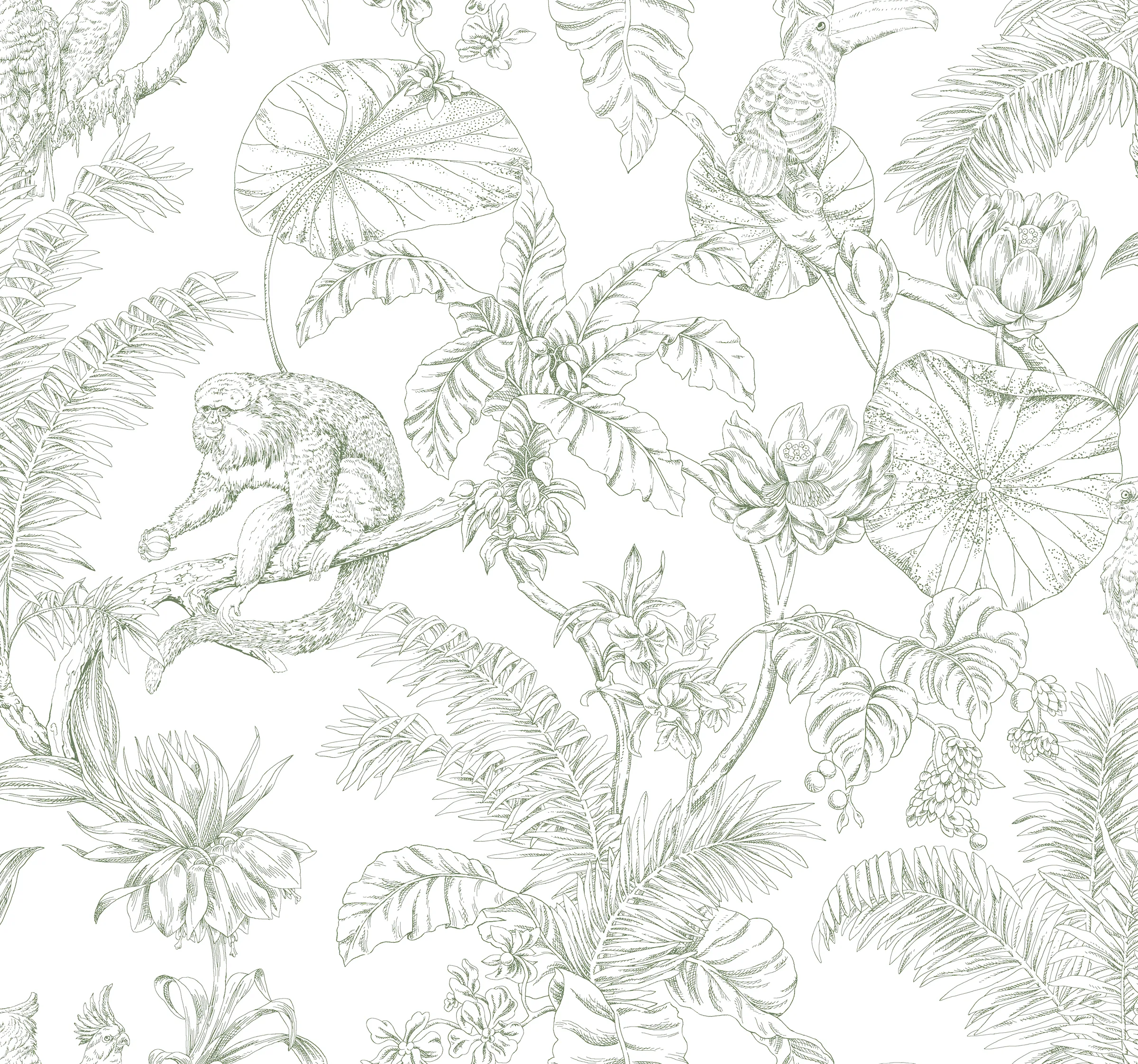 W4250.31.0 | Toiles Resource Library W4250 – Green & White
