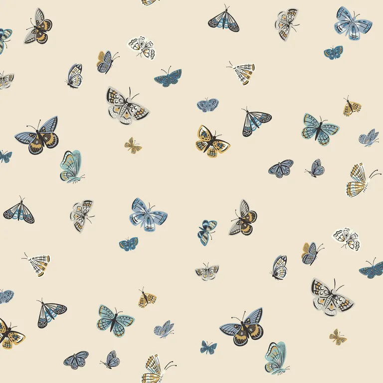 Kravet Design Rifle Paper Co Third Edition W4289 in Beige & Blue (W4289.540.0)
