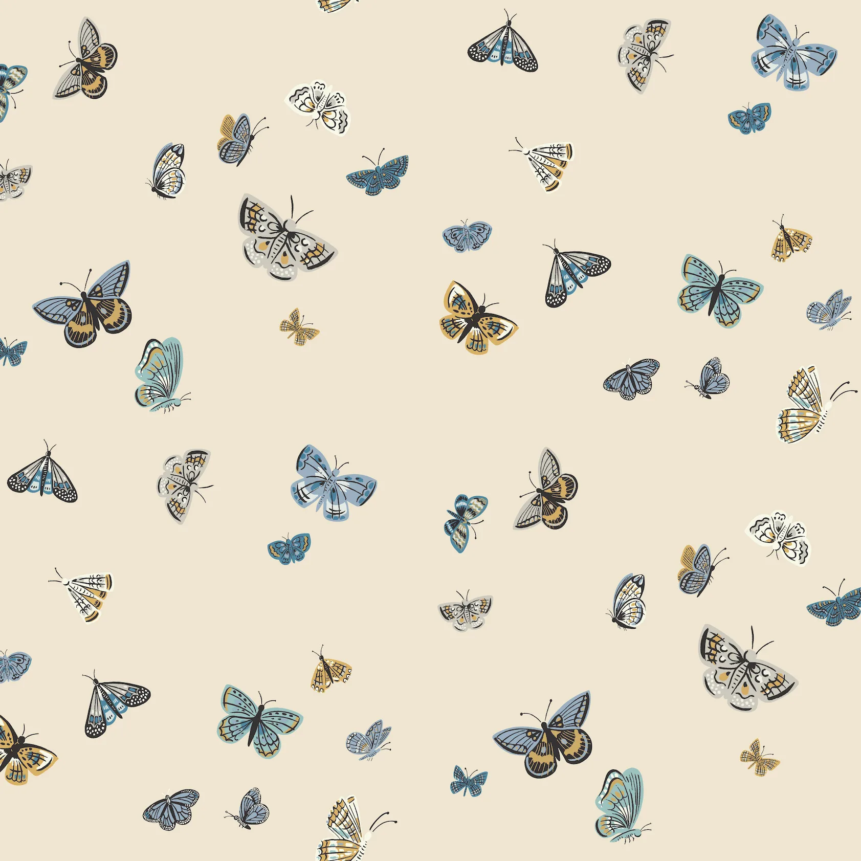 W4289.540.0 | Rifle Paper Co Third Edition W4289 – Beige & Blue