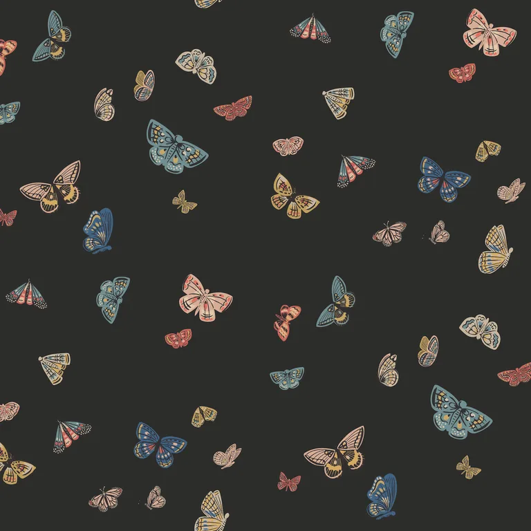 Kravet Design Rifle Paper Co Third Edition W4289 in Black & Orange (W4289.812.0)