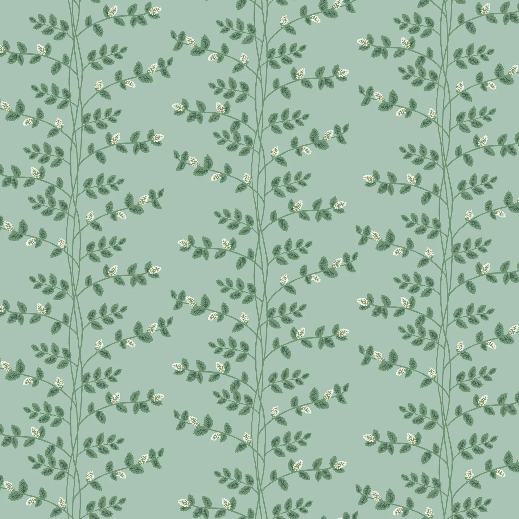 Kravet Design Rifle Paper Co Third Edition W4290 in Green & White (W4290.313.0)