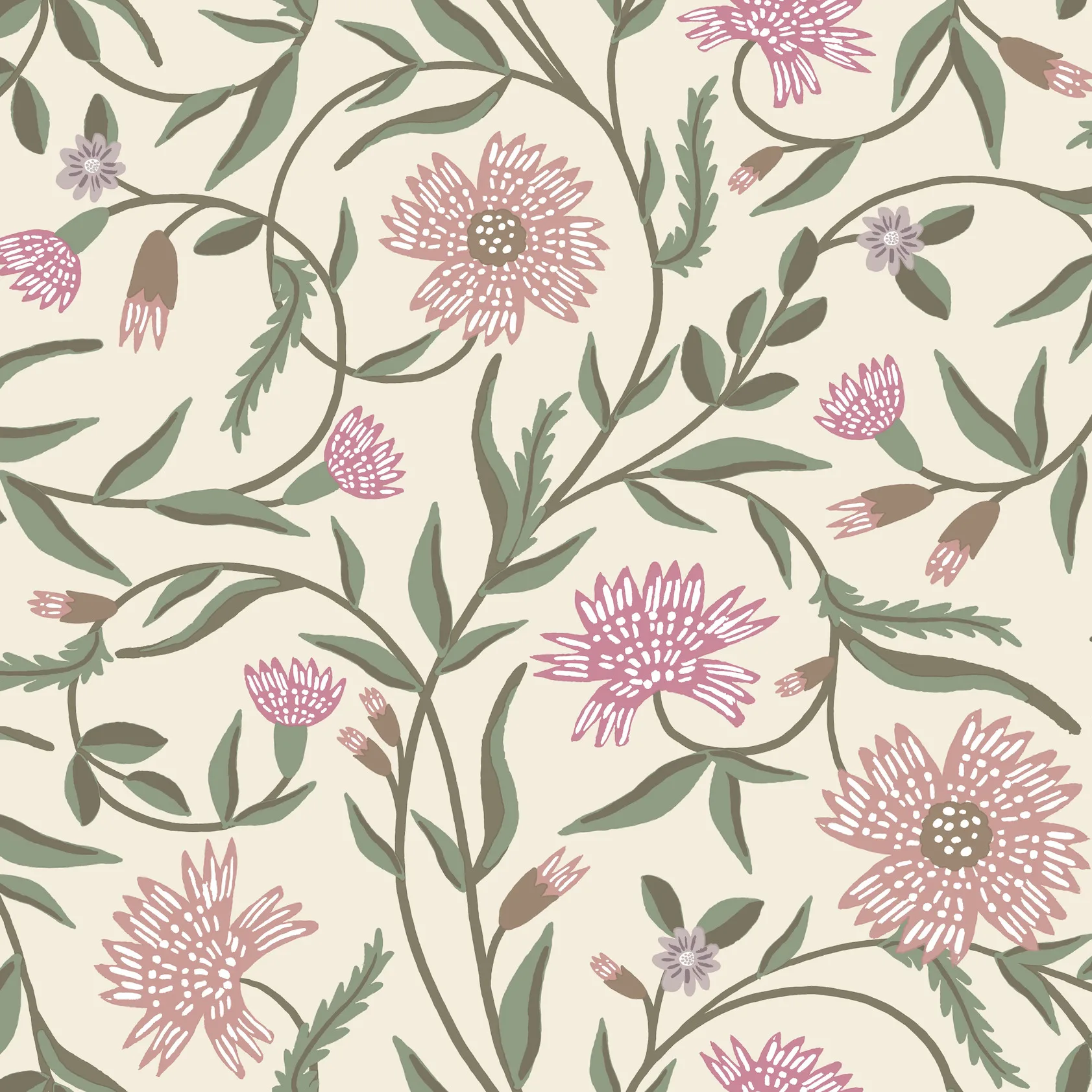 Kravet Design Rifle Paper Co Third Edition W4291 in Purple & Green (W4291.310.0)