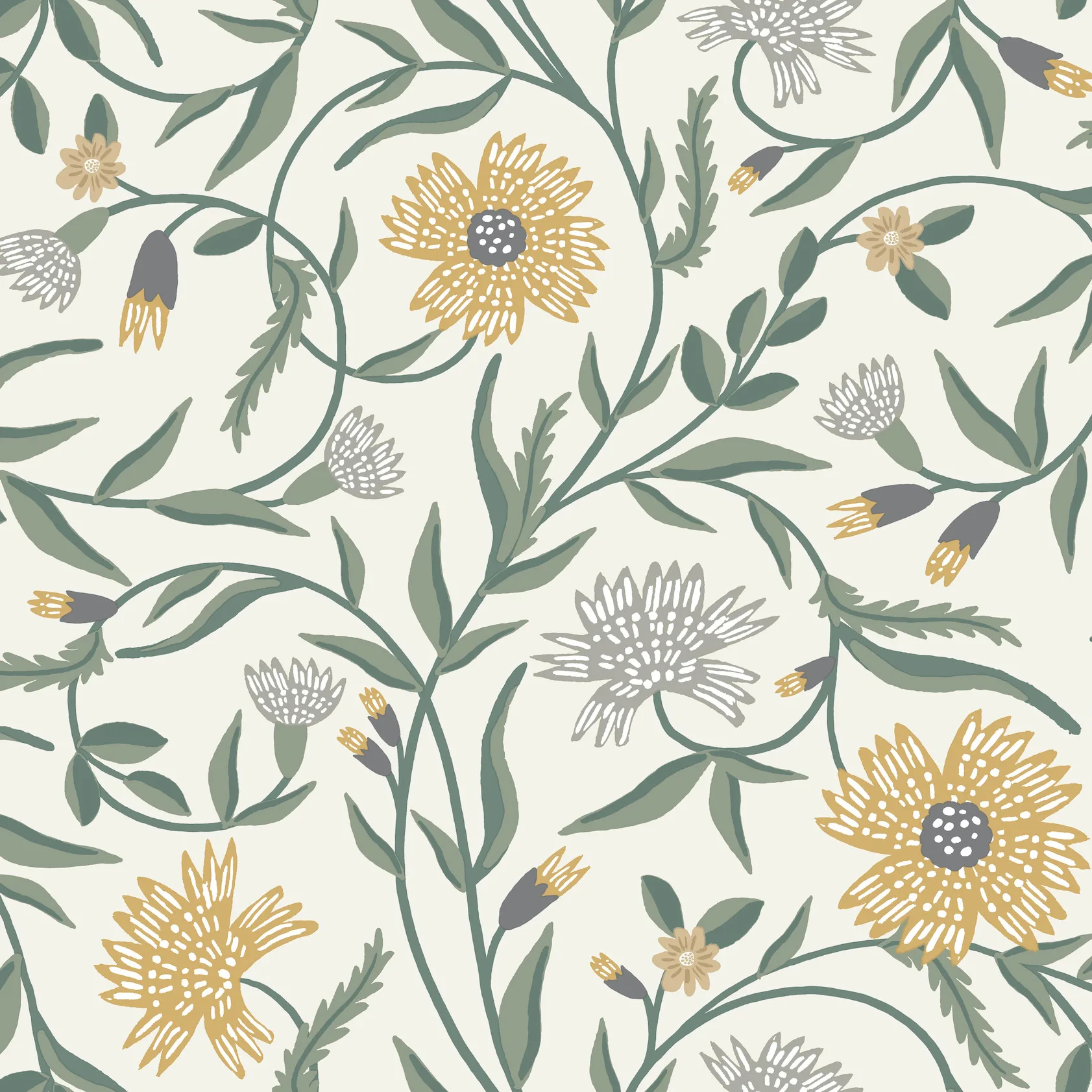 W4291.311.0 | Rifle Paper Co Third Edition W4291 – Green & Grey