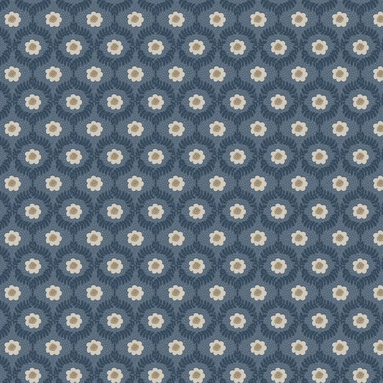 Kravet Design Rifle Paper Co Third Edition W4292 in Blue & Gold (W4292.540.0)