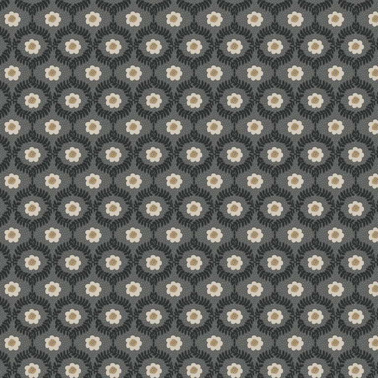 Kravet Design Rifle Paper Co Third Edition W4292 in Black & Gold (W4292.84.0)