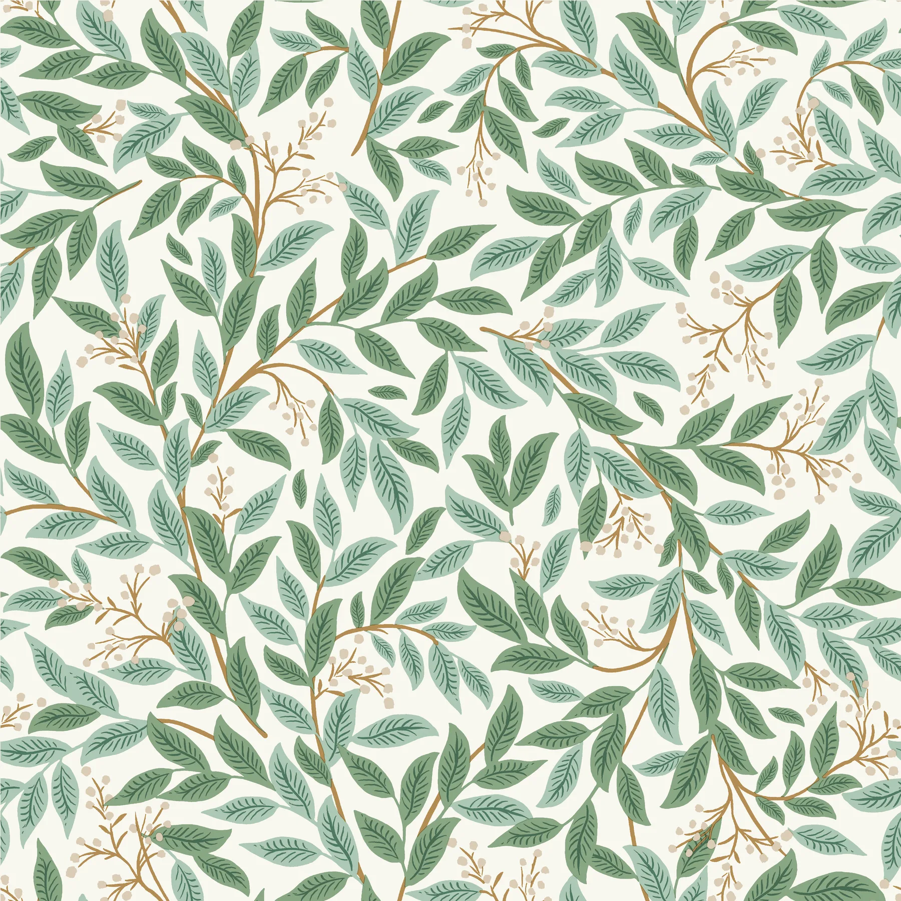Kravet Design Rifle Paper Co Third Edition W4293 in Green & White (W4293.31.0)