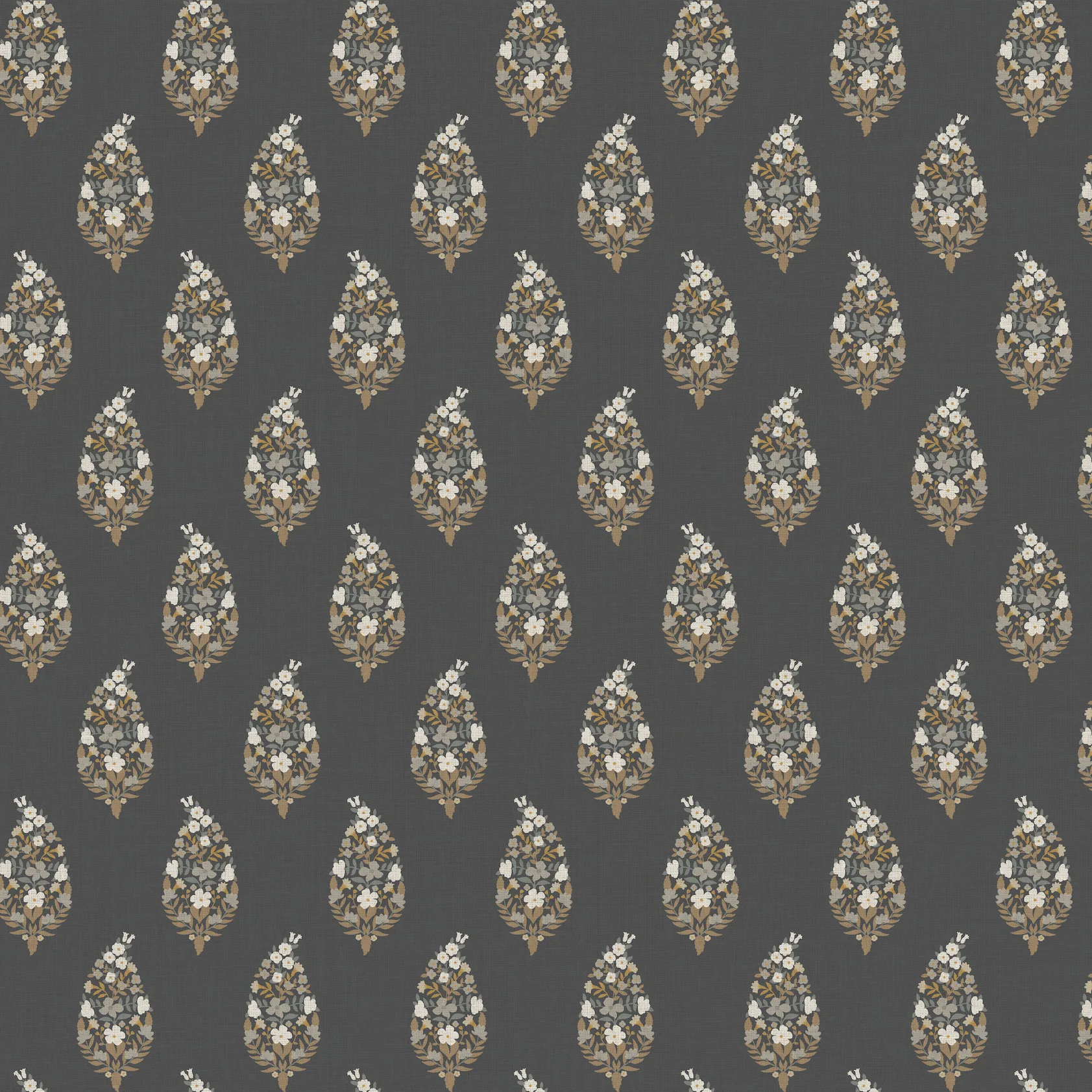 Kravet Design Rifle Paper Co Third Edition W4294 in Black & Gold (W4294.840.0)