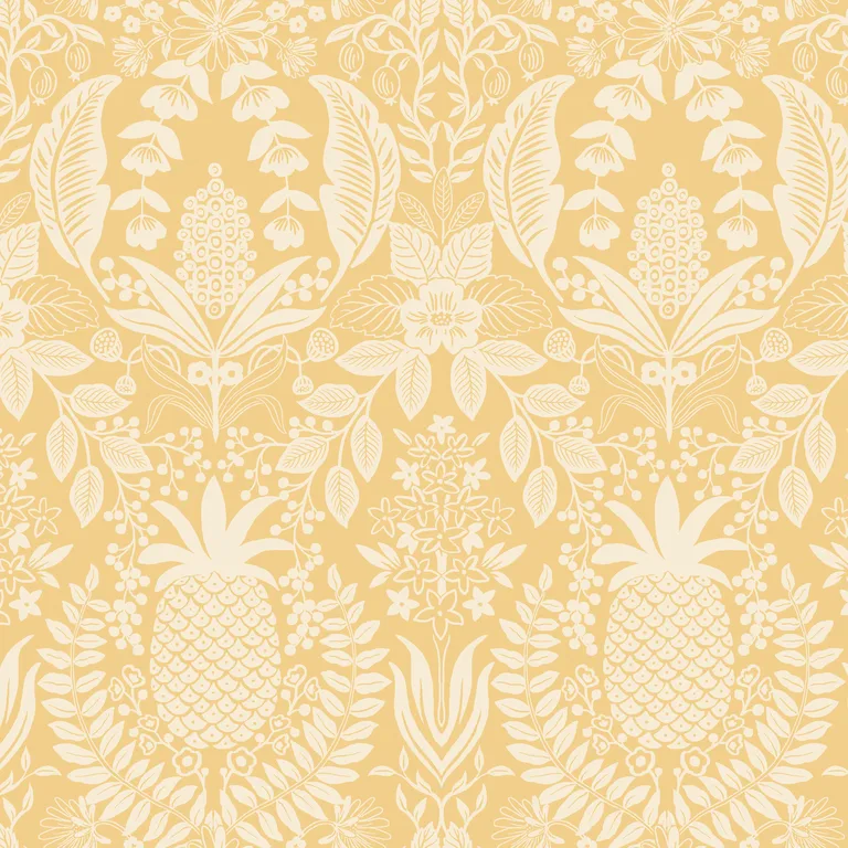Kravet Design Rifle Paper Co Third Edition W4295 in Yellow & White (W4295.41.0)
