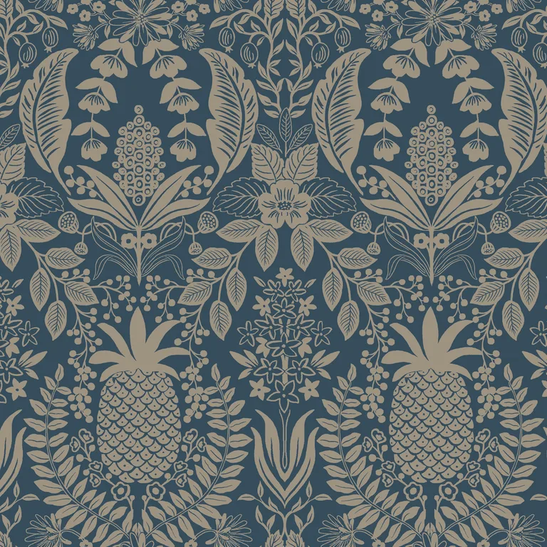 Kravet Design Rifle Paper Co Third Edition W4295 in Blue & Beige (W4295.516.0)