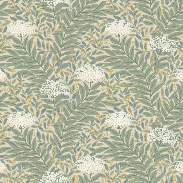 Kravet Design Rifle Paper Co Third Edition W4297 in Green & Beige (W4297.316.0)