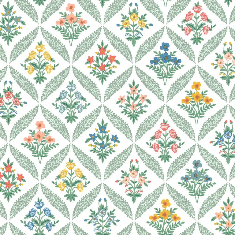 Kravet Design Rifle Paper Co Third Edition W4298 in Blue & Orange (W4298.512.0)