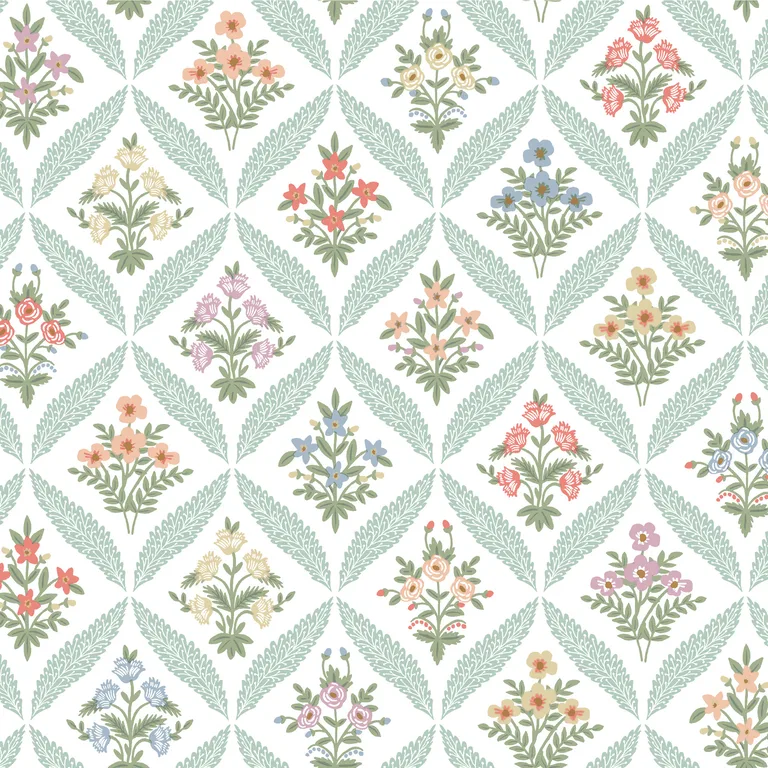 Kravet Design Rifle Paper Co Third Edition W4298 in Blue & Pink (W4298.517.0)