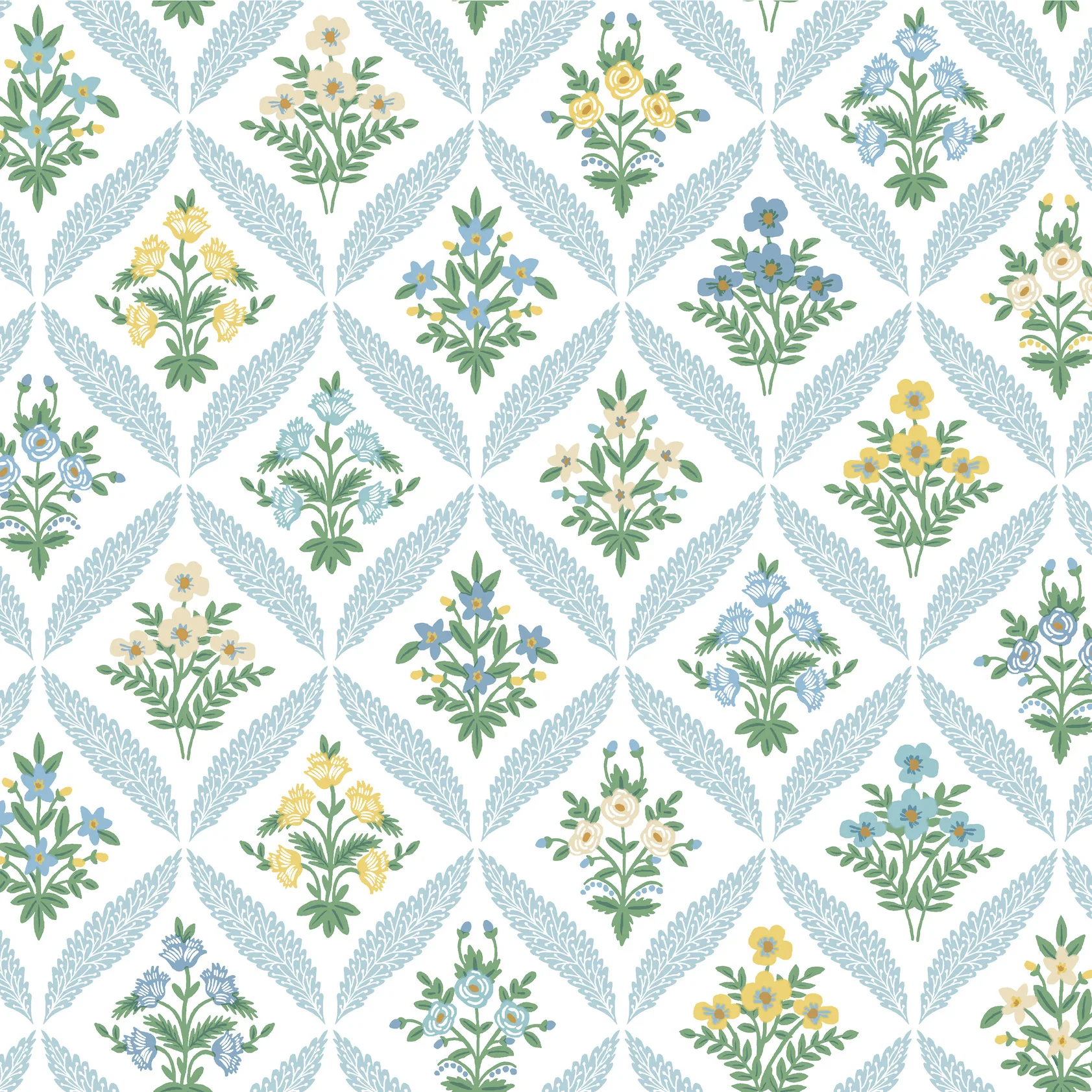 Kravet Design Rifle Paper Co Third Edition W4298 in Blue & Gold (W4298.54.0)