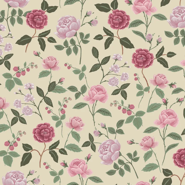 Kravet Design Rifle Paper Co Third Edition W4299 in Pink & Beige (W4299.1617.0)