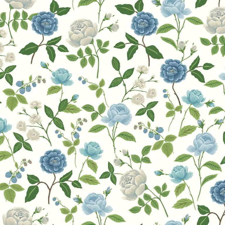 Kravet Design Rifle Paper Co Third Edition W4299 in Blue & Grey (W4299.511.0)