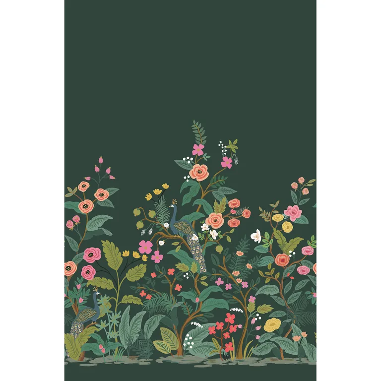 Kravet Design Rifle Paper Co Third Edition W4302 in Green & Orange (W4302.312.0)
